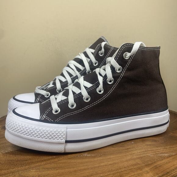 Converse Chuck Taylor All Star High Womens Brown And White Size 8 High Top Shoes - Picture 2 of 9